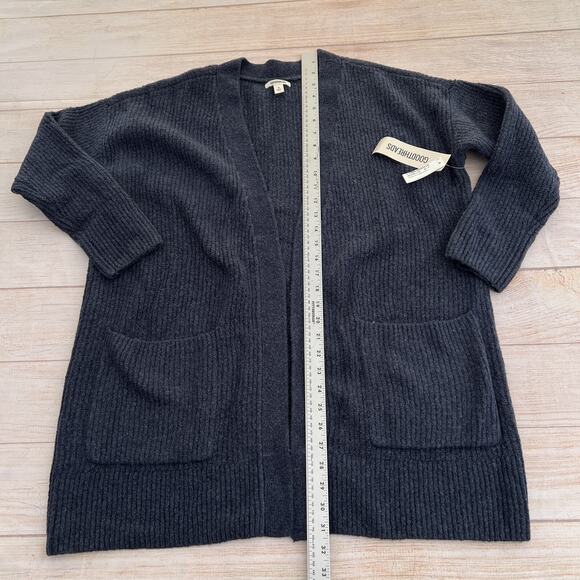 Goodthreads Womens Oversized Boucle Shaker Stitch Cardigan Sweater Navy Blue M - Picture 11 of 15